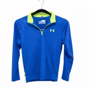 Under Armour Electric Blue and Lime Green Quarter Zip